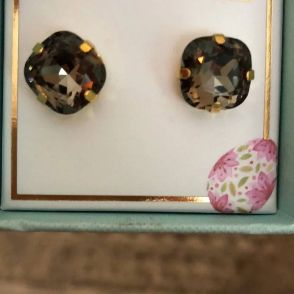 Black Diamond Crystal Earrings